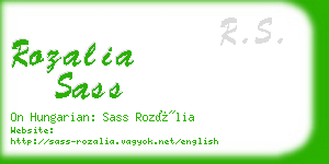 rozalia sass business card